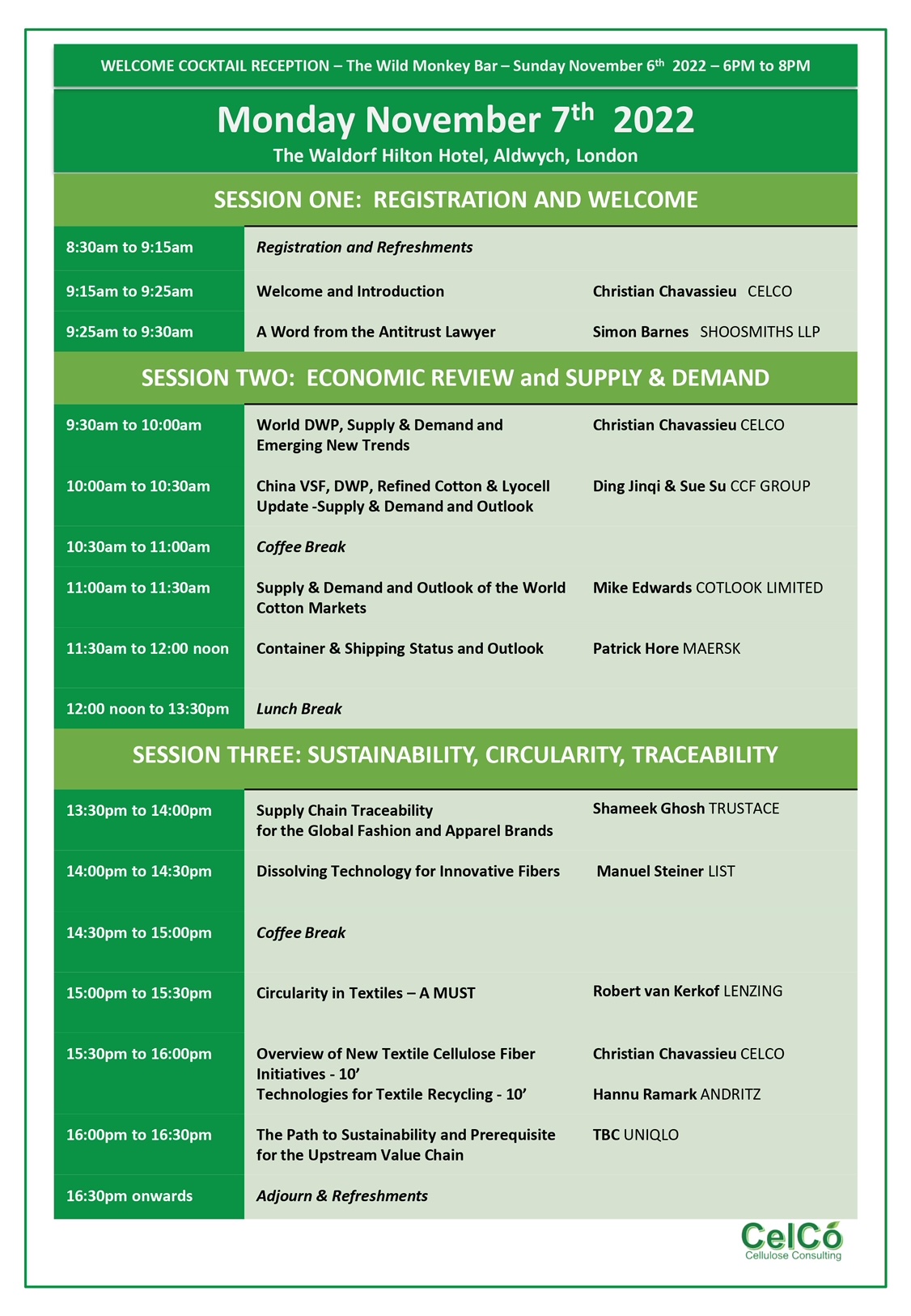 Conference Agenda 2022 RM Celco Cellulose Consulting